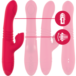 INTENSE - DUA VIBRADOR MULTIFUNCIÓN RECARGABLE UP and DOWN CON LENGUA ROJO