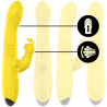 INTENSE - TOKY VIBRADOR MULTIFUNCIÓN RECARGABLE UP and DOWN CON ESTIMULADOR DE CLITORIS AMARILLO