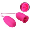 PRETTY LOVE - DAISY HUEVO VIBRADOR LENGUA ESTIMULADORA DE CLÍTORIS ROSA