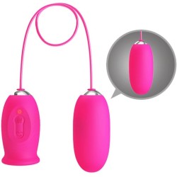 PRETTY LOVE - DAISY HUEVO VIBRADOR LENGUA ESTIMULADORA DE CLÍTORIS ROSA