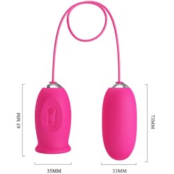 PRETTY LOVE - DAISY HUEVO VIBRADOR LENGUA ESTIMULADORA DE CLÍTORIS ROSA