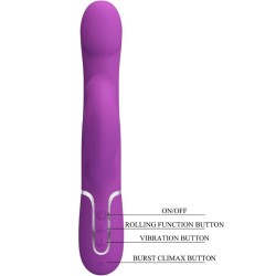 PRETTY LOVE - VIBRADOR and ESTIMULADOR MULTIFUNCIÓN 4 EN 1 MORADO