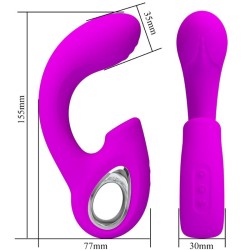 PRETTY LOVE - SIBEL VIBRADOR PUNTO G ESTIMULADOR CLÍTORIS 10 VIBRACIONES MORADO