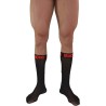 MACHO - CALCETINES FINOS NEGRO-ROJO TALLA ÚNICA