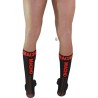 MACHO - CALCETINES FINOS NEGRO-ROJO TALLA ÚNICA