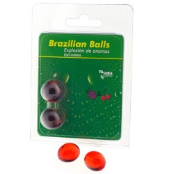 TALOKA - BRAZILIAN BALLS GEL ÍNTIMO FRESA and CEREZA 2 BOLAS