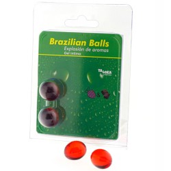 TALOKA - BRAZILIAN BALLS GEL ÍNTIMO FRESA and CHOCOLATE 2 BOLAS