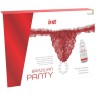 INTT RELEASES - PANTY BRASILEÑO ROJA CON PERLAS Y GEL LUBRICANTE 50 ML