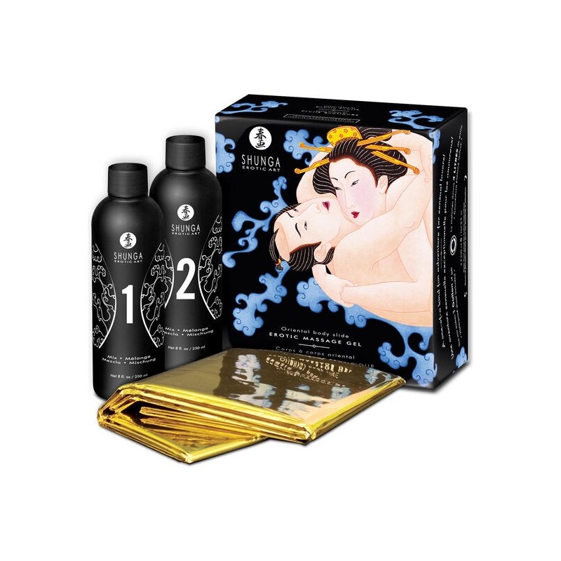 SHUNGA - GEL DE MASAJE ERÓTICO CUERPO A CUERPO ORIENTAL FRUTAS EXÓTICAS