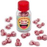 DIABLO PICANTE - 12 CARAMELOS DE LA RISA FORMA PENE FRESA-CEREZA