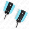 KINK - MUÑEQUERAS CON CIERRE PREMIUM NEGRO - AZUL AJUSTABLE 21-28 CM X 5.5 CM
