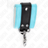 KINK - MUÑEQUERAS CON CIERRE PREMIUM NEGRO - AZUL AJUSTABLE 21-28 CM X 5.5 CM