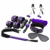 SECRETPLAY - BDSM SET 8PCS LILA - NEGRO