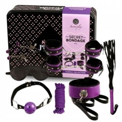 SECRETPLAY - BDSM SET 8PCS LILA - NEGRO