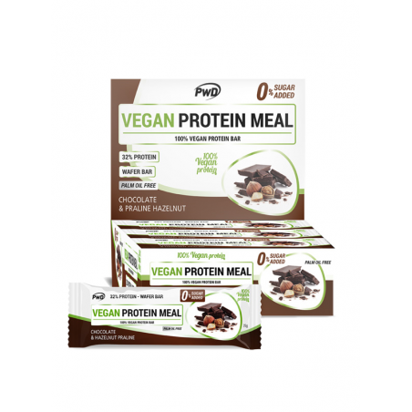 BARRITA VEGAN PROTEIN MEAL CHOCOLATE Y HAZELNUT PRALINE 35GR