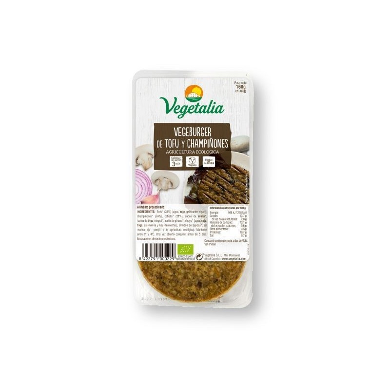 REFRIG VEGEBURGUER TOFU Y CHAMPIÑON BIO 160 G CCPAE