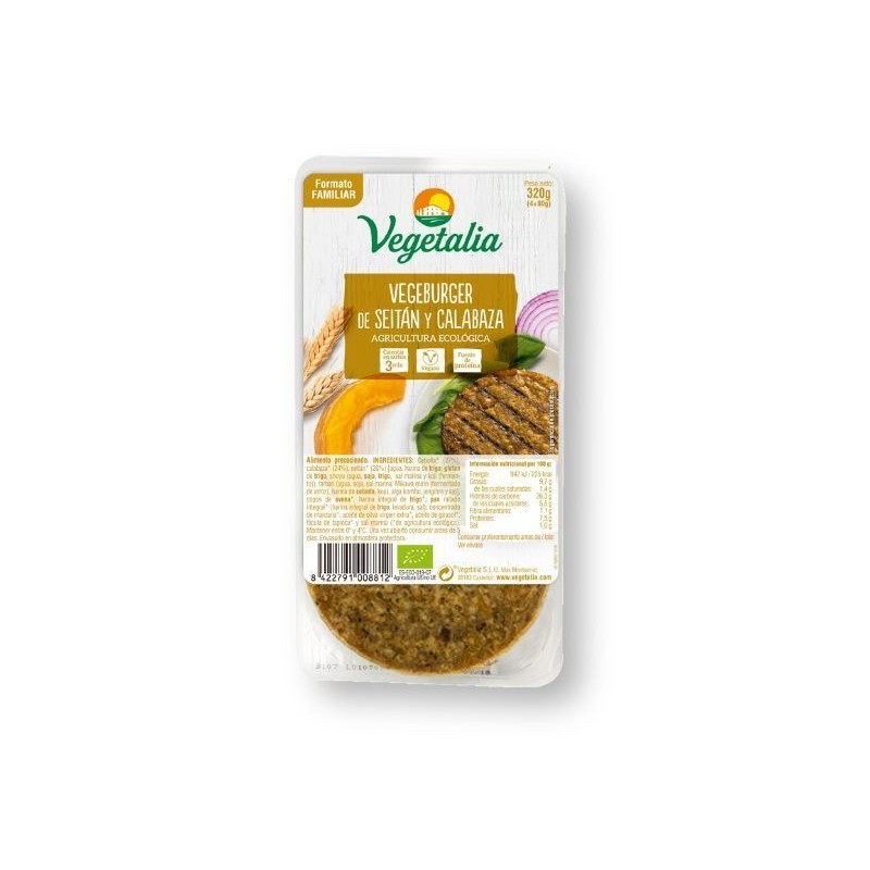 REFRIG VEGEBURGUER SEITAN CALABAZA BIO 320 G CCPAE