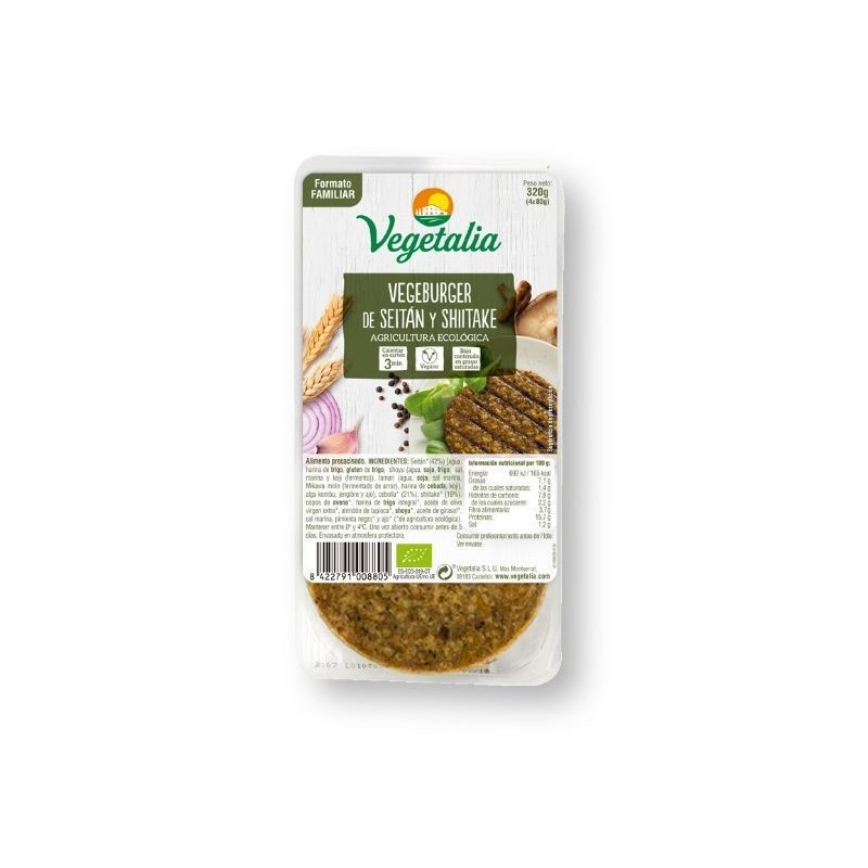 REFRIG VEGEBURGUER SEITAN y SHIITAKE BIO 320 G CCPAE