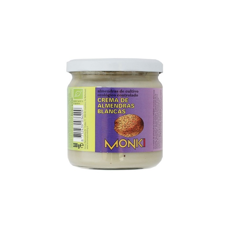 CREMA DE ALMENDRAS BLANCAS BIO MONKI 330 GR