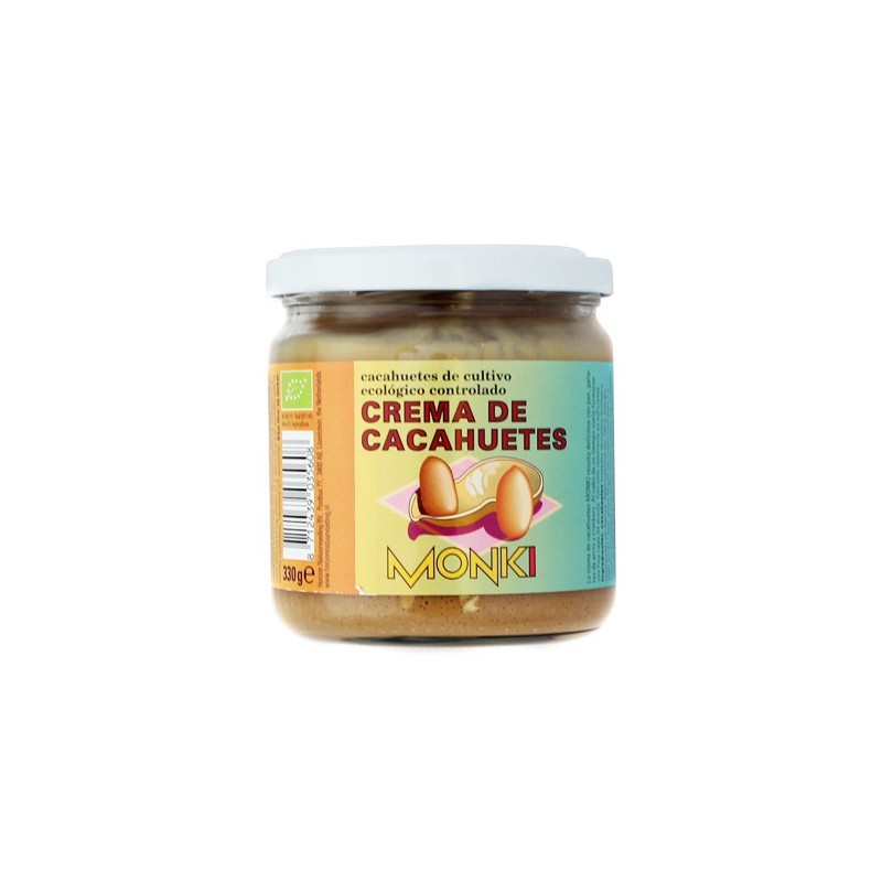 CREMA DE CACAHUETE BIO MONKI 330 GR