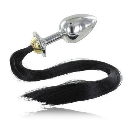 METAL HARD - PLUG ANAL ACERO CON COLA 8.89CM