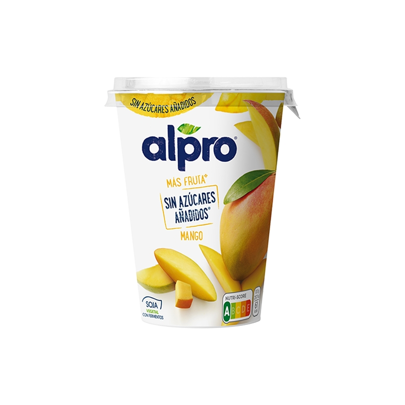 REFRIG YOGUR VEGETAL MANGO SIN AZUCAR 400g