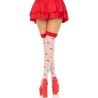 LEG AVENUE - CALCETINES ALTOS CHAMPIÑONES ROJO-BLANCO