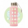 BOTELLA BBO ROSA BOROSILICATO CON SILICONA 300 ml.  IRISANA