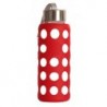 BOTELLA BBO ROJA BOROSILICATO CON SILICONA 300 ml.  IRISANA