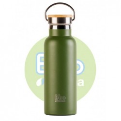 BOTELLA BBO TERMO CON TAPON BAMBU 500ML VERDE
