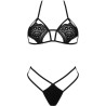 LIVCO CORSETTI FASHION - JIMENA LC 20216 SUJETADOR TANGA NEGRO TALLA ÚNICA