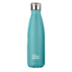 BOTELLA BBO TERMO ACERO INOXIDABLE 350ML TURQUESA  y  FUNDA IRISANA