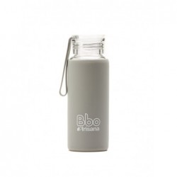 BOTELLA BBO GRIS BOROSILICATO CON SILICONA 330 ml. IRISANA