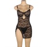 SUBBLIME - 954185 BABYDOLL DE ENCAJE CON TIRANTES AJUSTABLES NEGRO S-M
