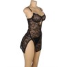 SUBBLIME - 954185 BABYDOLL DE ENCAJE CON TIRANTES AJUSTABLES NEGRO S-M