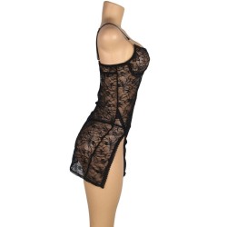 SUBBLIME - 954185 BABYDOLL DE ENCAJE CON TIRANTES AJUSTABLES NEGRO S-M