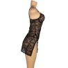 SUBBLIME - 954185 BABYDOLL DE ENCAJE CON TIRANTES AJUSTABLES NEGRO S-M