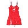 SUBBLIME - 954208 BABYDOLL DE ENCAJE CON TIRANTES AJUSTABLES ROJO S-M