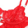 SUBBLIME - 954208 BABYDOLL DE ENCAJE CON TIRANTES AJUSTABLES ROJO S-M