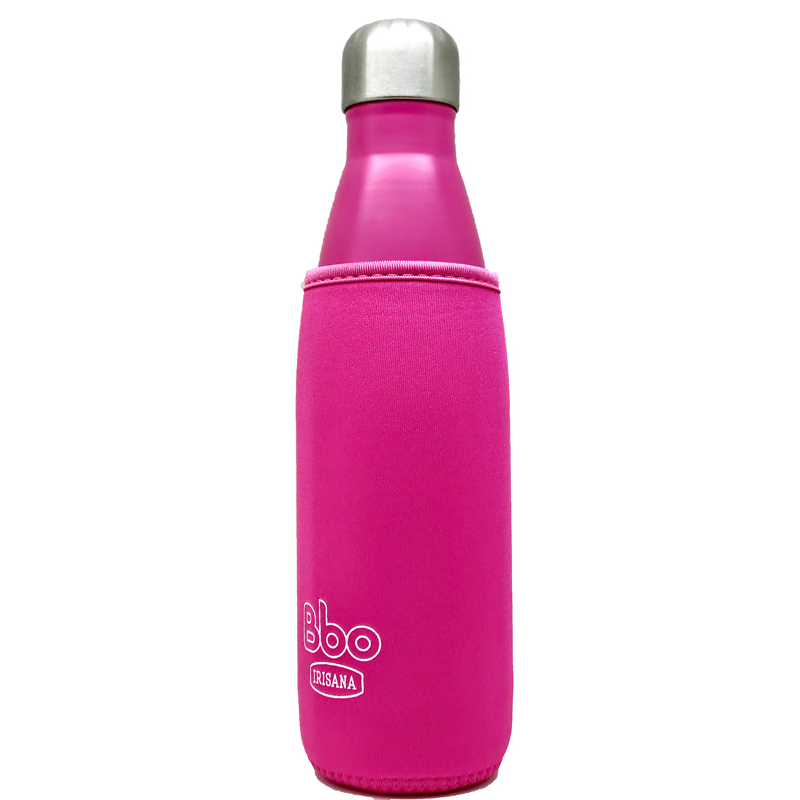 BOTELLA BBO TERMO ACERO INOXIDABLE 500ML FUCSIA CON FUNDA