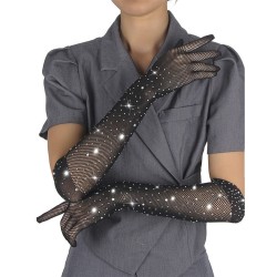 SUBBLIME - 957469 GUANTES TRANSPARENTES CON BRILLO NEGRO S-M