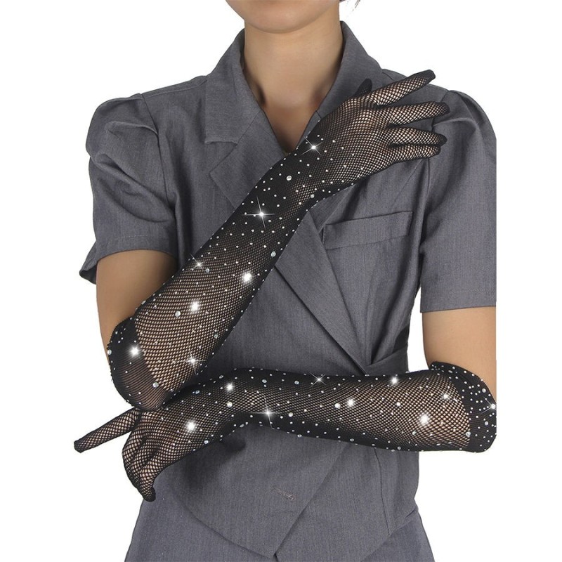 SUBBLIME - 957469 GUANTES TRANSPARENTES CON BRILLO NEGRO S-M