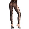 LEG AVENUE - MEDIAS OPACAS SIN COSTURAS CON CORTE EN LOS PIES NEGRO