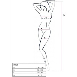 PASSION - WOMAN BS020 BODYSTOCKING NEGRO TALLA ÚNICA