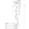 PASSION - WOMAN BS026 BODYSTOCKING ESTILO VESTIDO BLANCO TALLA ÚNICA