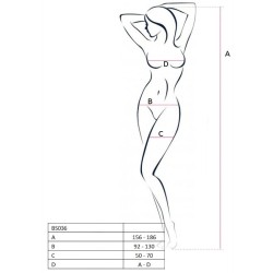 PASSION - WOMAN BS036 BODYSTOCKING ROJO TALLA ÚNICA