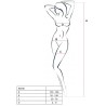 PASSION - WOMAN BS038 BODYSTOCKING BLANCO TALLA ÚNICA