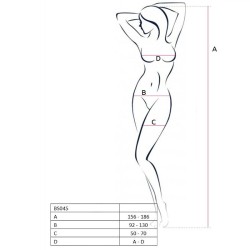PASSION - WOMAN BS045 BODYSTOCKING BLANCO TALLA ÚNICA