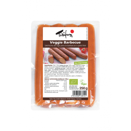 REFRIG SALCHICHAS VEGETAL  BRATWURST SABOR BARBACOA BIO 250  g
