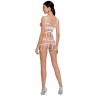 PASSION - WOMAN BS089 BODYSTOCKING BLANCO TALLA ÚNICA